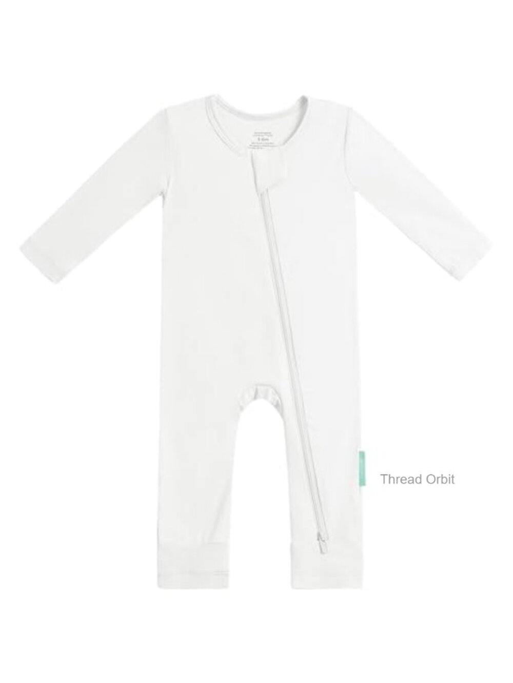 Bamboo Viscose Baby Romper Long Sleeve Pajamas 2-Way Zipper Fold-Over Cuffs